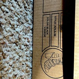 Black suede lace up wedge heel